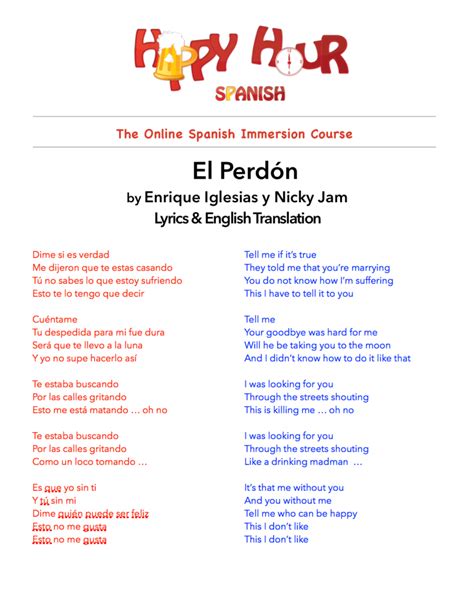 English translation of 'el perdón' .